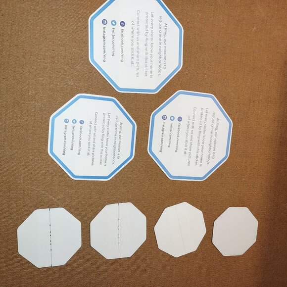 Protected By Ring Security Surveillance Stickers Decals Set For Windows & Doors - Picture 2 of 3